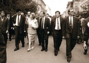 Борис Немцов, Маргарэт Тетчер, Дмитрий Бедняков. Начало 90-х.